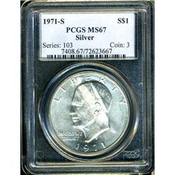 1971-S Eisenhower $1 PCGS MS67
