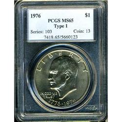 1976 Eisenhower $1. Type 1 PCGS MS65
