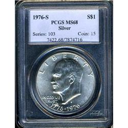 1976-S Eisenhower $1. Silver Clad PCGS MS68