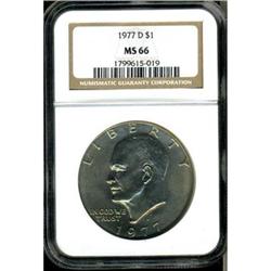 1977-D Eisenhower $1 NGC MS66