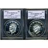 Image 1 : Lot of Two Eisenhower Silver Dollars PCGS PR69DCAM