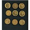 Image 1 : Lot of Nine Raw $2.50 Liberty and Indian Quarter Eagles