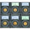Image 1 : Lot of Six $5 Liberty Half Eagles PCGS MS62