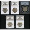 Image 1 : Lot of Five Silver Commemorative Half Dollars MS65