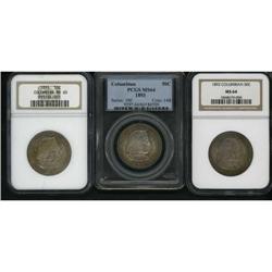 Lot of Three Columbian Commemorative Half Dollars