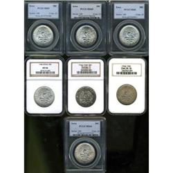 Lot of Seven Silver Half Dollar Commemoratives