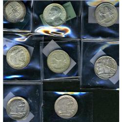 Lot of Eight 1936 Half Dollar Silver Commemoratives Raw