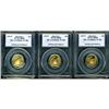 Image 1 : Lot of Three 1999 $10 Gold Eagles PCGS MS69