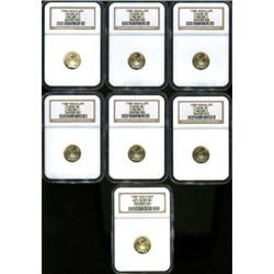 Lot of Seven Gold $5 American Eagles NGC MS68