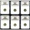Image 1 : Lot of Six $5 Gold Eagles NGC