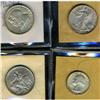 Image 1 : Lot of Four Miscellaneous U.S. Coins Raw
