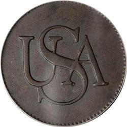 (c. 1785) Bar Cent PCGS AU58