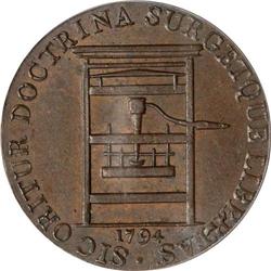 1794 Franklin Press token PCGS AU58