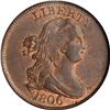 Image 1 : 1806 Bust 1/2C. Lg 6, Stems NGC MS64 RB