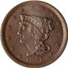 Image 1 : 1851 Coronet Head Half Cent PCGS MS64 BN