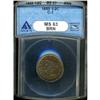 Image 1 : 1855 Coronet Head 1/2C ANACS MS63 BR