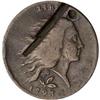 Image 1 : 1793 Flowing Hair 1C. Wreath, Vine & Bars