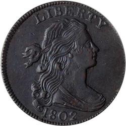 1802 Bust 1C ANACS AU53