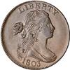 Image 1 : 1803 Bust 1C. Sm Date, Small Fraction AU50