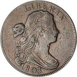 1803 Bust 1C. Lg Date, Sm Fraction S-252 R3- F-15
