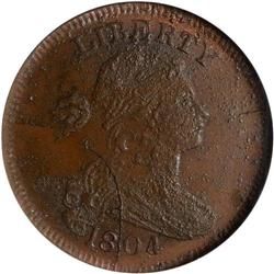 1804 Bust 1C. Unofficial Restrike of 1860 NGC MS65 BR