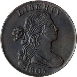 1805 Bust 1C ANACS AU50 Details