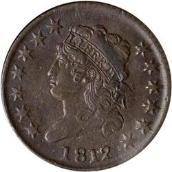 1812 S-288 R2 Large Date. Turban Head. ANACS VF30