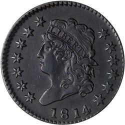 1814 Classic Head 1C. Crosslet 4 ANACS EF40