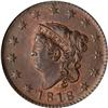Image 1 : 1818 Coronet Head 1C N-10 R1 ANACS MS63 RB