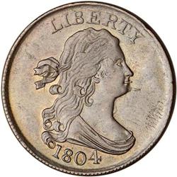 1804 Bust 1/2C. Spiked Chin AU50 C-8 R1 AU50