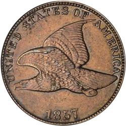 1857 Flying Eagle 1C ANACS EF40 Details Cleaned