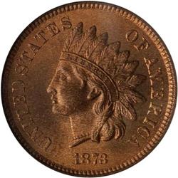 1873 Indian Head 1C. Closed 3 NGC MS66 RB