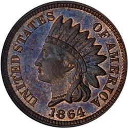 1864 Indian Head 1C. Bronze NGC PF66 BR