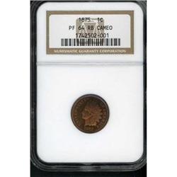1875 Indian Head 1C NGC PF64 RBC