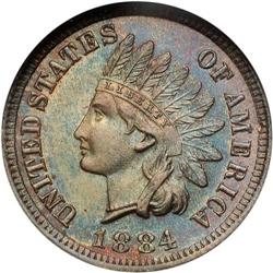 1884 Indian Head 1C NGC PF66* BR