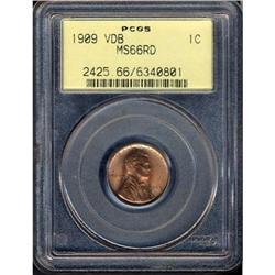 1909 Lincoln 1C. VDB PCGS MS66 RD