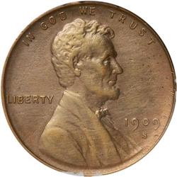 1909-S Lincoln 1C. VDB ANACS EF40 Details Cleaned