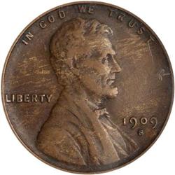 1909-S Lincoln 1C. VDB PCGS VF30
