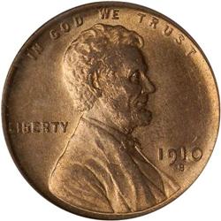 1910-S Lincoln 1C PCGS MS65 RD