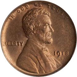 1918-D Lincoln 1C PCGS MS64 RD
