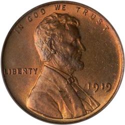 1919 Lincoln 1C PCGS MS66 RD