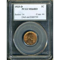 1925-D Lincoln 1C PCGS MS64 RD
