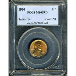 1930 Lincoln 1C PCGS MS66 RD