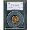 Image 1 : 1951 Lincoln 1C PCGS MS66 RD