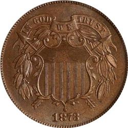 1873 2C. Open 3 PCGS PF64 BR