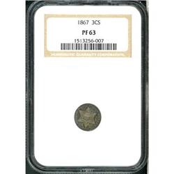1867 Silver 3C NGC Proof 63