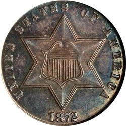 1872 Silver 3C NGC Proof 64