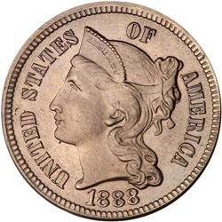 1888 Nickel 3C PCGS MS66