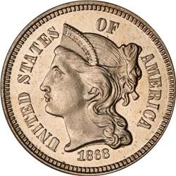 1868 Nickel 3C PCGS PF65 CAM