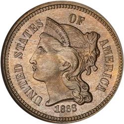 1868 Nickel 3C NGC Proof 65
